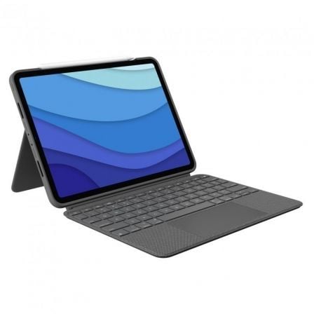 FUNDA CON TECLADO LOGITECH COMBO TOUCH PARA TABLETS APPLE IPAD PRO 11" 1 / 2 / 3 GENERACION/ GRIS