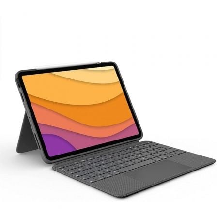 FUNDA CON TECLADO LOGITECH COMBO TOUCH PARA TABLETS APPLE IPAD AIR 4 GEN 2020 DE 10.9"/ GRIS