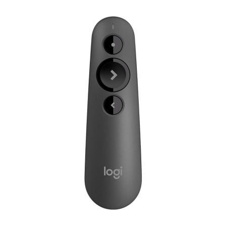 PRESENTADOR INALAMBRICO LOGITECH R500 NEGRO - BT/2.4GHZ - 3 BOTONES - PUNTERO LASER ROJO - ALCANCE 20M - 1*AAA