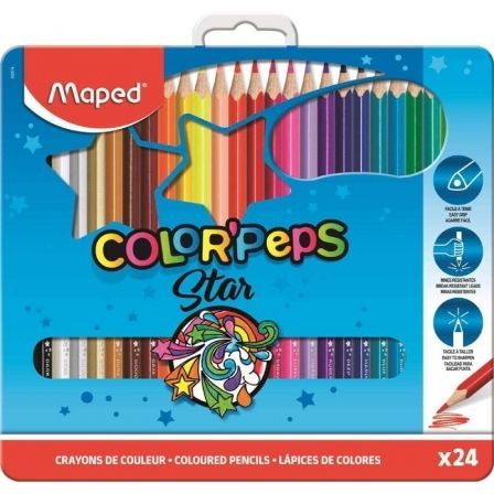 LAPICES MAPED COLOR'PEPS STAR 832016/ 24 UNIDADES/ COLORES SURTIDOS