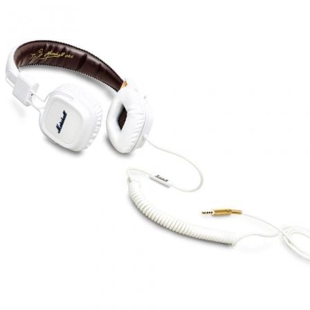 AURICULARES MARSHALL MAJOR WHITE - DRIVERS 40MM - 98.9DB - 20HZ-20KHZ - MICROFONO Y REMOTO - FUNC. MANOS LIBRES - JACK 3.5MM