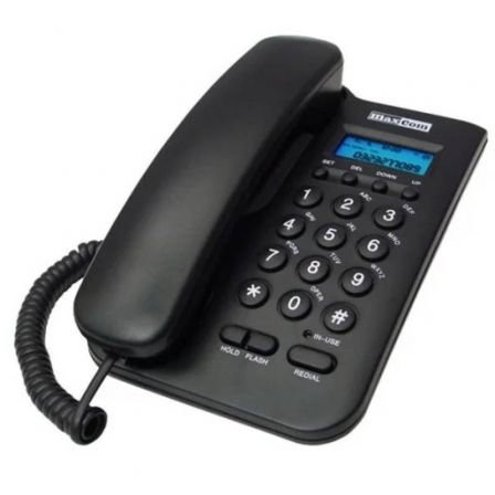 TELEFONO MAXCOM KXT100/ NEGRO | Telefonos fijos e inalambricos dect