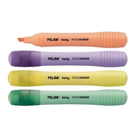 MARCADORES FLUORESCENTES MILAN SWAY SUGAR/ 4 UNIDADES/ COLORES SURTIDOS