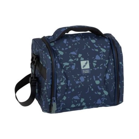 NEVERA / BOLSA ISOTERMICA PORTA ALIMENTOS MILAN TERRAZZO BLUE AZUL - CAPACIDAD 5L - INTERIOR AISLANTE - APERTURA TOTAL - CORREA