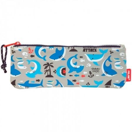 ESTUCHE PORTATODO MILAN SHARK ATTACK 081118SRT/ 23 X 9 X 1.5CM