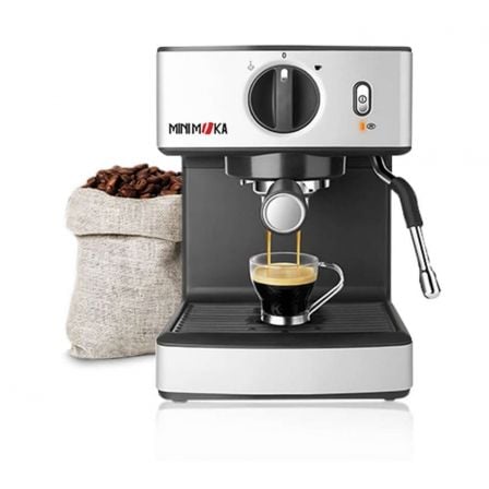 CAFETERA MINIMOKA CM-1866 - DEPOSITO 1.5 L - TERMOBLOQUE CALENTAMIENTO RAPIDO - FILTRO EXTRA CREAM - PRESION 15 BARES - CAPUCCIN