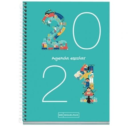 AGENDA ESCOLAR 2020/2021 MIQUEL RIUS 26100 JUNIOR PLUS NUMEROS - SEPT 20/AGOSTO 21 - SEMANA VISTA - 155*213MM - 70G/M2 - ENCUADE | Agendas