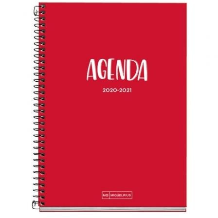 AGENDA ESCOLAR 2020/2021 MIQUEL RIUS 26105 SCHOOL PLUS ROJO - SEPT 20/AGOSTO 21 - SEMANA VISTA  - 155*213MM - 70G/M2 - ENCUADERN | Agendas