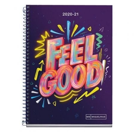 AGENDA ESCOLAR 2020/2021 MIQUEL RIUS 26136 TEEN ACTIVA FEEL GOOD - SEPT 20/AGOSTO 21 - DIA PAGINA - 117*174MM - 70G/M2 - ENCUADE | Agendas