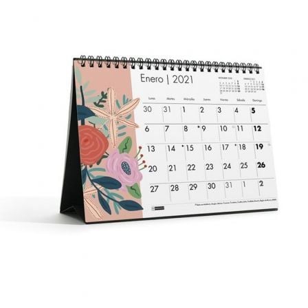 CALENDARIO ANUAL 2021 A5 SOBREMESA MIQUEL RIUS IMAGENES FLORES