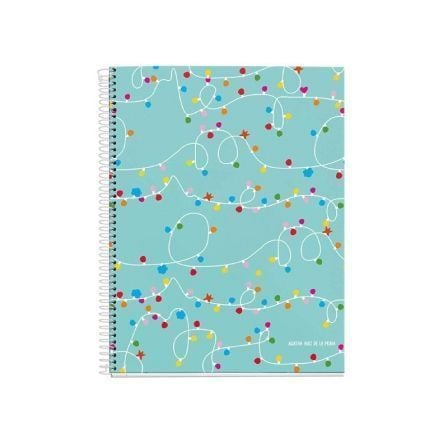 NOTEBOOK 4 MIQUEL RIUS 46118 AGATHA RUIZ DE LA PRADA LUCES - A4 - 120 HOJAS 70G/M2 - 30 HOJAS POR COLOR - CUADRICULA 5*5 - CUBIE | Coleccion agatha ruiz de la prada