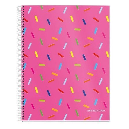 NOTEBOOK 4 MIQUEL RIUS 46119 AGATHA RUIZ DE LA PRADA CARAMELOS - A4 - 120 HOJAS 70G/M2 - 30 HOJAS POR COLOR - CUADRICULA 5*5 - C