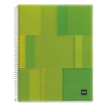 LIBRETA NB-4 A4 LUMINE VERDE MIQUELRIUS TAPA POLIPROPILENO 100 HOJAS - RAYADO HORIZONTAL | Espiral