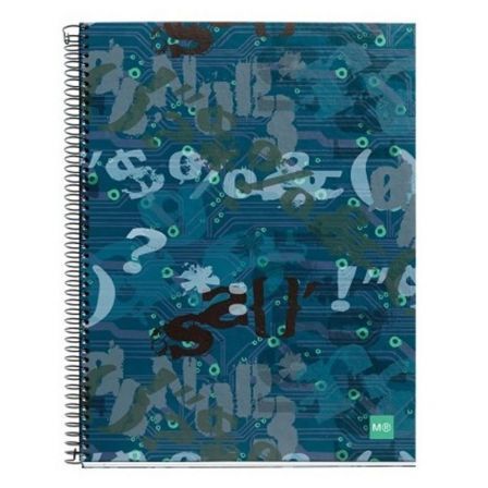 CUADERNO A4  140 HOJAS CUADRICULA - ESTILO GRUNGE - 2482 MIQUEL RIUS