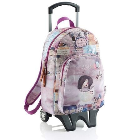 MOCHILA DOBLE COMPARTIMENTO CON CARRO MIQUEL RIUS 16826 ANEKKE BALLERINA - 300*420*140MM (20L) - TIRANTES ACOLCHADOS - ASA SUPER | Mochilas y accesorios