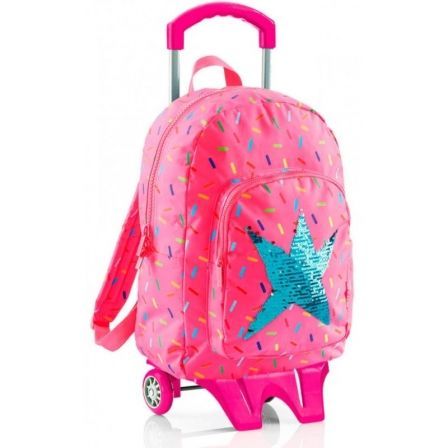 MOCHILA DOBLE COMPARTIMENTO CON CARRO MIQUEL RIUS 18635 AGATHA RUIZ DE LA PRADA CARAMELOS - 300*420*140MM (20L) - TIRANTES ACOLC | Mochilas y accesorios