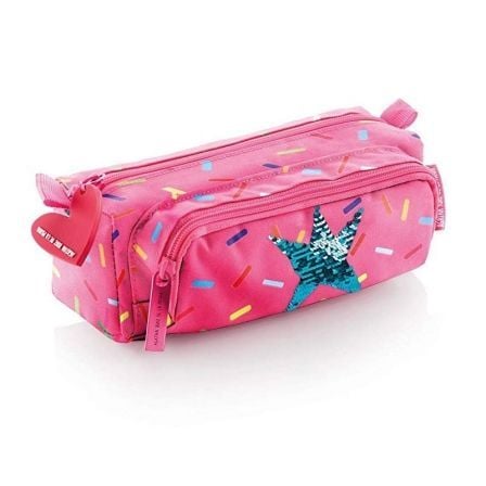 ESTUCHE PORTATODO DOBLE MIQUEL RIUS 18705 AGATHA RUIZ DE LA PRADA CARAMELOS - CAPACIDAD PARA 75 PIEZAS - DOS COMPARTIMENTOS CIER