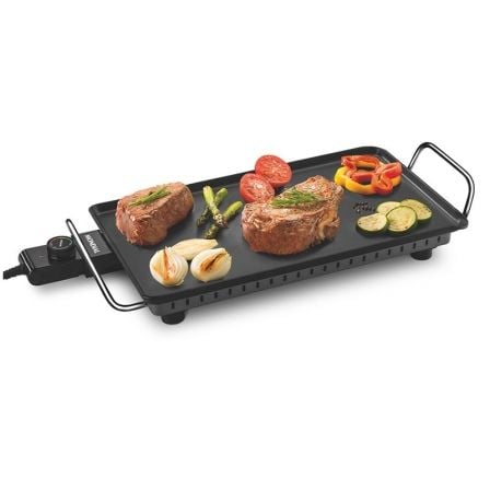 PLANCHA PARA ASAR MONDIAL TC-01 FAMILY - 2500W - 26*46CM - PARRILLA ALUMINIO 4MM - TERMOSTATO ALTA PRECISION - COLOR NEGRO