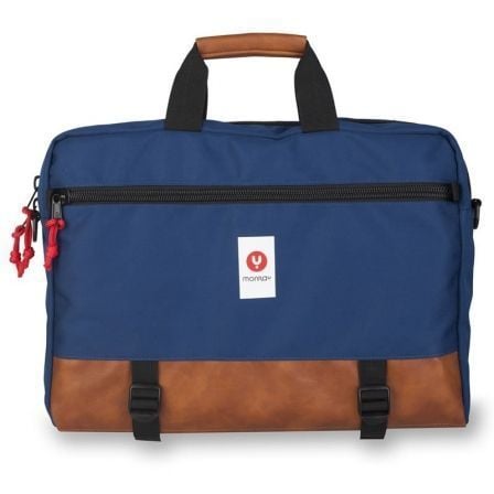 MALETIN MONRAY SPUR AZUL - PARA PORTATILES HASTA 15.6"/39.6CM - 2 COMPARTIMENTOS (UNO ACOLCHADO) - BOLSILLO FRONTAL - POLIESTER