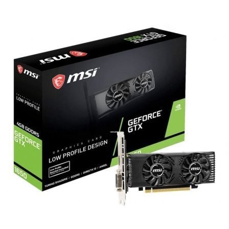 TARJETA GRAFICA MSI GEFORCE GTX 1650 4GT - 1665HZ - 4GB GDDR5 - PCI X16 3.0 - HDMI - PERFIL BAJO