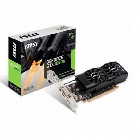 TARJETA GRAFICA MSI GEFORCE GTX 1050TI 4GT LP - 1290/1392 MHZ - 4GB GDDR5 - HDMI - DVI-D - DISPLAYPORT - COMPATIBLE PERFIL BAJO