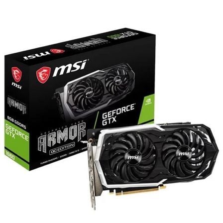 TARJETA GRAFICA MSI GEFORCE GTX 1660 ARMOR OC - 1845 MHZ - 6GB GDDR5 - PCI X16 3.0 - HDMI - 3* DISPLAYPORT