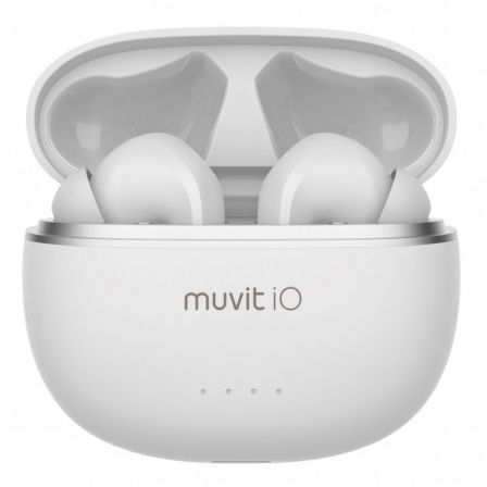 AURICULARES BLUETOOTH MUVIT IO SMART TRUE WIRELESS CON ESTUCHE DE CARGA/ AUTONOMIA 10H/ BLANCOS