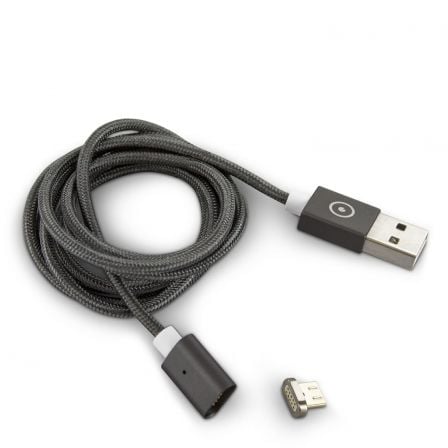 CABLE MUVIT USB MICROUSB MAGNETICO (2 CONECTORES) - ALUMINIO - 2.4A - 1M - MUUSC0206