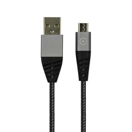 CABLE USB MUVIT TIGER TGUSC0003 - CONECTORES USB-MICRO USB - 2.4A - ULTRARRESISTENTE - 1.2M - GRIS