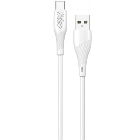 CABLE USB 2.0 TIPO-C MYWAY MWUSC0019/ USB MACHO - USB TIPO-C MACHO/ 1M/ BLANCO