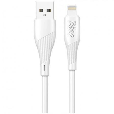 CABLE USB 2.0 LIGHTNING MYWAY MWUSC0021/ USB MACHO - LIGHTNING MACHO/ 1M/ BLANCO