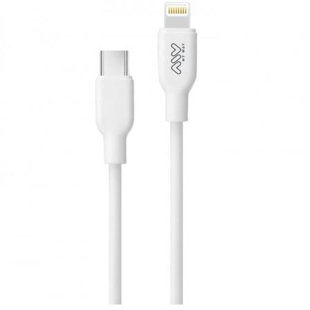 CABLE USB 2.0 TIPO-C LIGHTNING MYWAY MWUSC0023/ USB TIPO-C MACHO - LIGHTNING MACHO/ 1M/ BLANCO