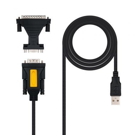 CABLE CONVERSOR NANOCABLE 10.03.0002/ USB MACHO - DB9 MACHO/ DB25 MACHO | Cables para impresoras