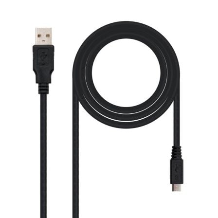 CABLE USB 2.0 NANOCABLE 10.01.0500/ USB MACHO - MICROUSB MACHO/ 80CM/ NEGRO | Cable usb