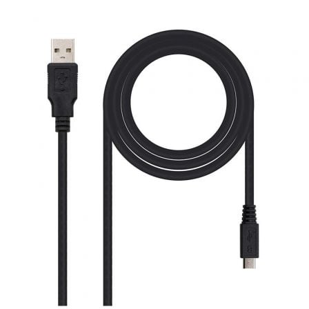 CABLE USB 2.0 NANOCABLE 10.01.0501/ USB MACHO - MICROUSB MACHO/ 1.8M/ NEGRO | Cable usb
