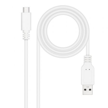 CABLE USB 2.0 NANOCABLE 10.01.2100-W/ USB TIPO-C MACHO - USB MACHO/ 50CM/ BLANCO