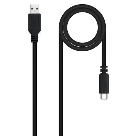 CABLE USB 2.0 NANOCABLE 10.01.2101-L150/ USB TIPO-C MACHO - USB MACHO/ 1.5M/ NEGRO | Cable usb