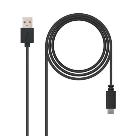CABLE USB 2.0 NANOCABLE 10.01.2101/ USB TIPO-C MACHO - USB MACHO/ 1M/ NEGRO | Cable usb