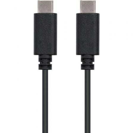 CABLE USB 2.0 TIPO-C NANOCABLE 10.01.2301/ USB TIPO-C MACHO - USB TIPO-C MACHO/ 1M/ NEGRO