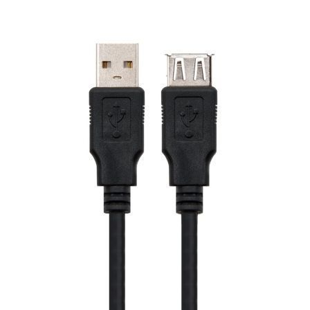 CABLE ALARGADOR USB NANOCABLE 10.01.0204-BK/ USB MACHO - USB HEMBRA/ 3M/ NEGRO | Alargadores usb