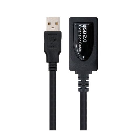 CABLE ALARGADOR USB 2.0 NANOCABLE 10.01.0211/ USB MACHO - USB HEMBRA/ 5M/ NEGRO