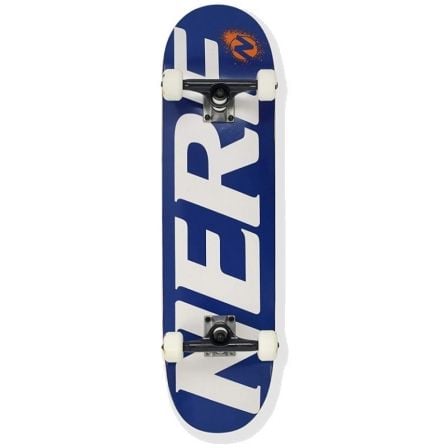 SKATE COMPLETO NERF LOGO AZUL - MADERA DE ARCE - EJES ACERO ALTA CALIDAD - RUEDAS OLSSON 53MM