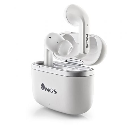 AURICULARES BLUETOOTH NGS ARTICA CROWN CON ESTUCHE DE CARGA/ AUTONOMIA 8H/ BLANCOS