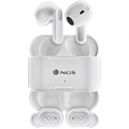 AURICULARES BLUETOOTH NGS ARTICA DUO CON ESTUCHE DE CARGA/ AUTONOMIA 5H/ BLANCOS