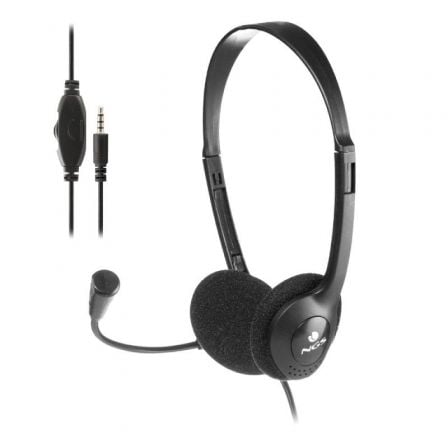 AURICULARES NGS MS103 MAX/ CON MICROFONO/ JACK 3.5/ NEGROS
