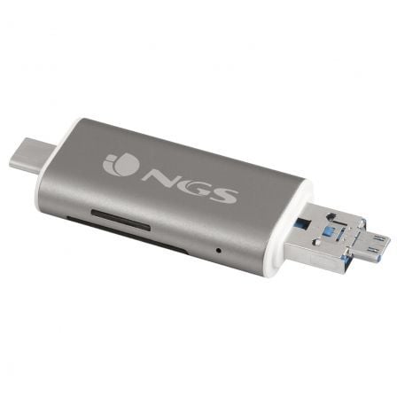 LECTOR DE TARJETAS EXTERNO NGS ALLY READER/ USB 2.0/ USB TIPO-C / MICRO USB | Lectores de tarjetas