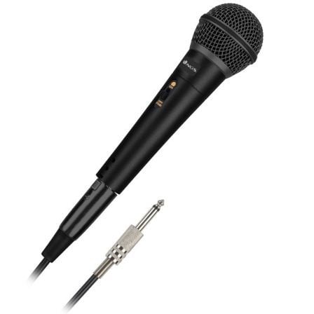 MICROFONO DINAMICO VOCAL NGS SINGER METAL - UNIDIRECCIONAL - CARCASA METALICA - JACK 6.3MM - CABLE 3M