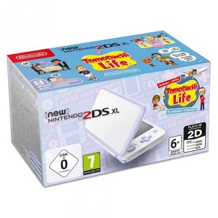 CONSOLA NINTENDO NEW 2DS XL BLANCO-LAVANDA + TOMODACHI LIFE PREINSTALADO