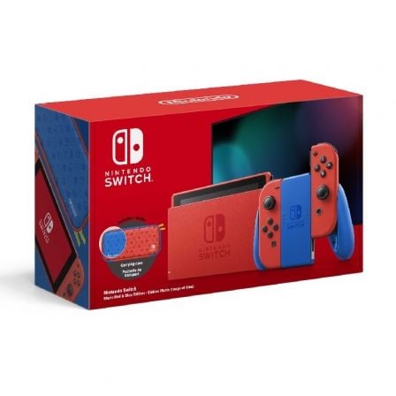 NINTENDO SWITCH EDICION MARIO/ INCLUYE BASE/ 2 MANDOS JOY-CON/ INCLUYE FUNDA