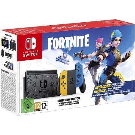 NINTENDO SWITCH EDICION ESPECIAL FORTNITE/ INCLUYE BASE/ 2 MANDOS JOY-CON/ JUEGO FORNITE PREINSTALADO